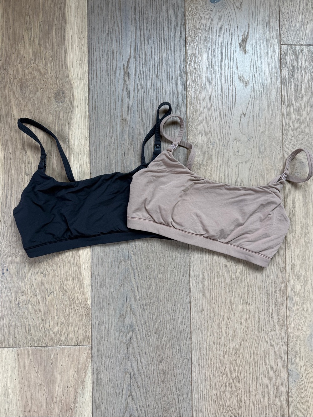 BUNDLE: 2x SKIMS MATERNITY NURSING SCOOP BRALETTE (sienna and black)